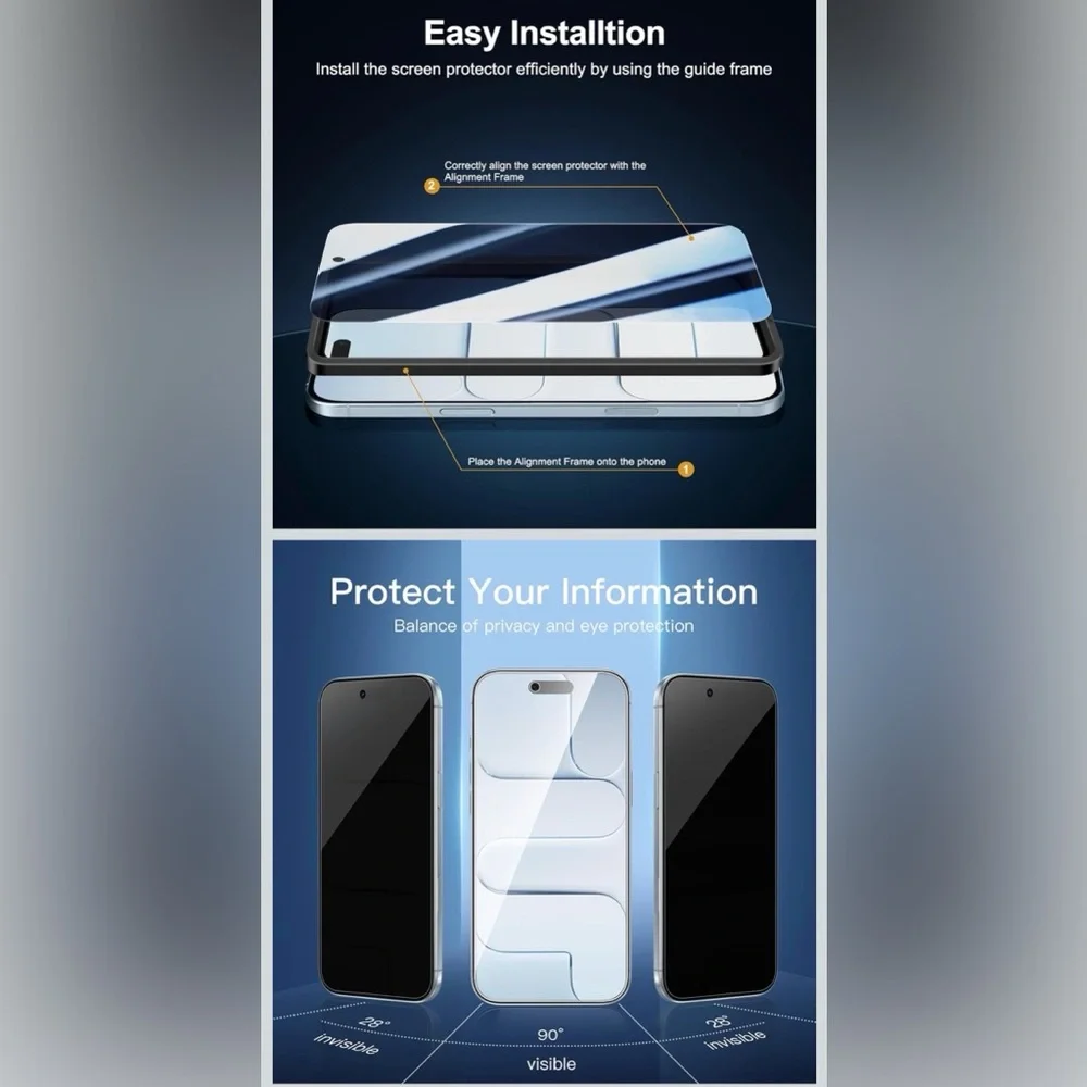 NEW Premium Glass Screen Protector, iPhone 13 Pro Max, 3-Pack